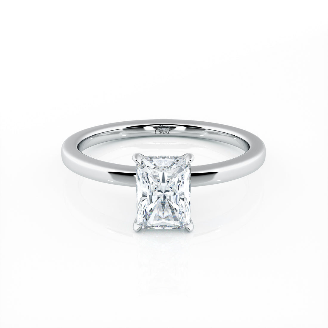 1.00 Carat Radiant Shape Solitaire Engagement Ring