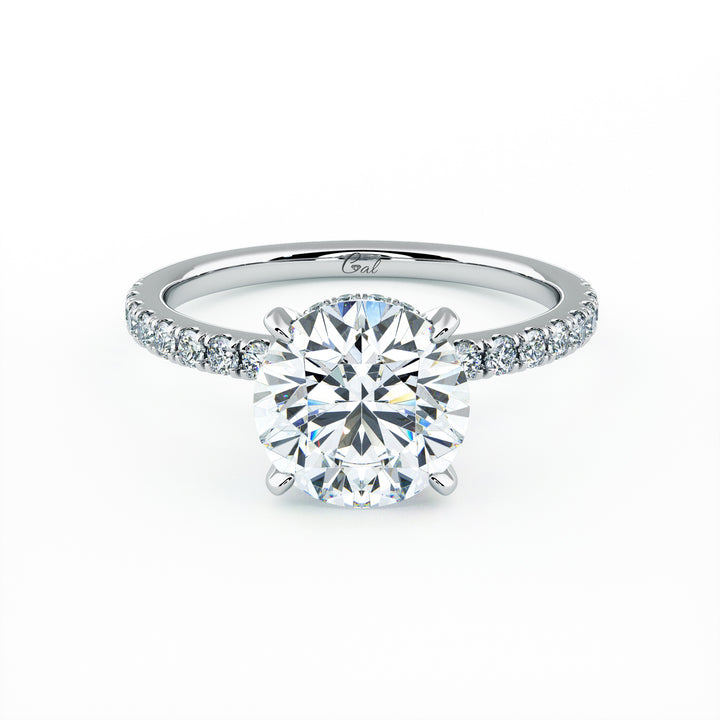 2.00 Carat Round Brilliant Micropavé Engagement Ring