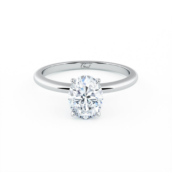1.00 Carat Oval Shape Solitaire Engagement Ring
