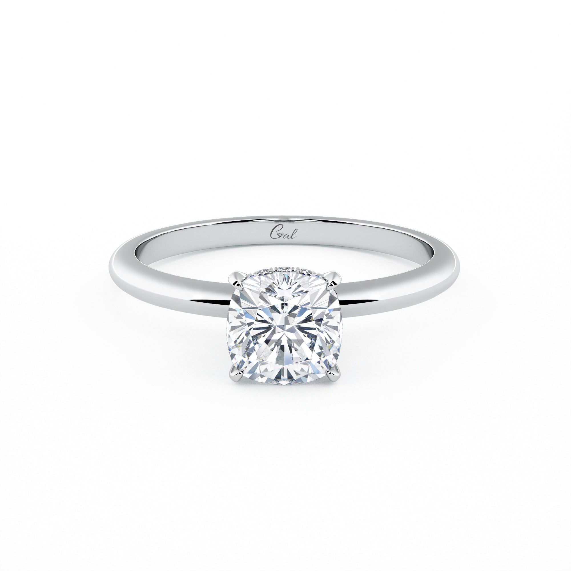 1.00 Carat Cushion Shape Solitaire Engagement Ring