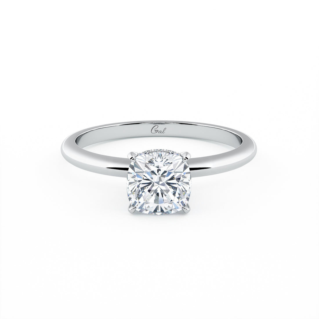 1.00 Carat Cushion Shape Solitaire Engagement Ring