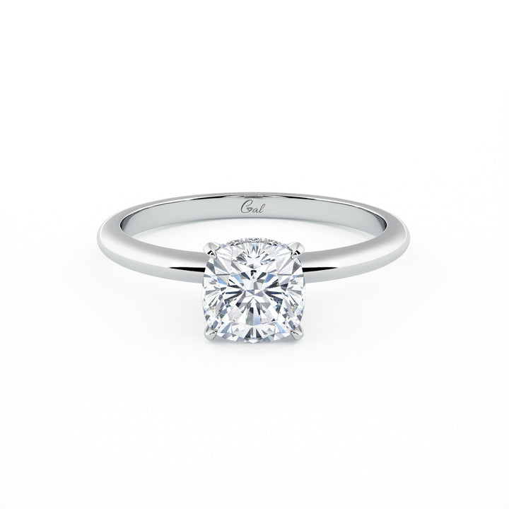 1.00 Carat Cushion Shape Solitaire Engagement Ring