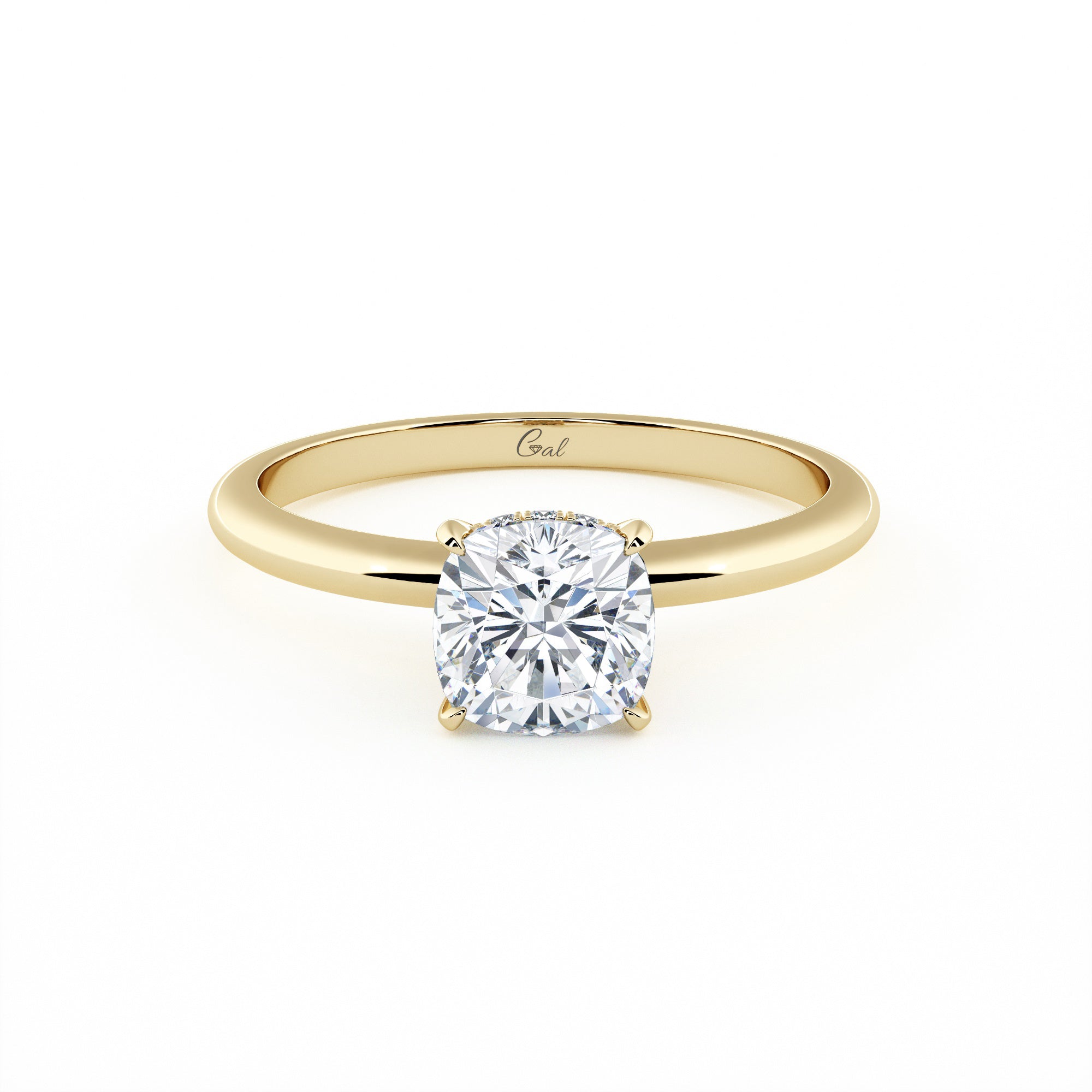 1.00 Carat Cushion Shape Solitaire Engagement Ring
