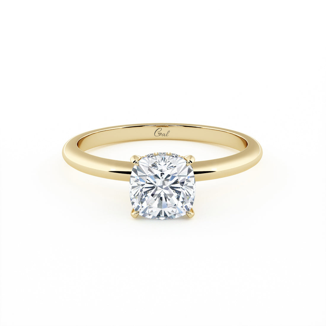 1.00 Carat Cushion Shape Solitaire Engagement Ring