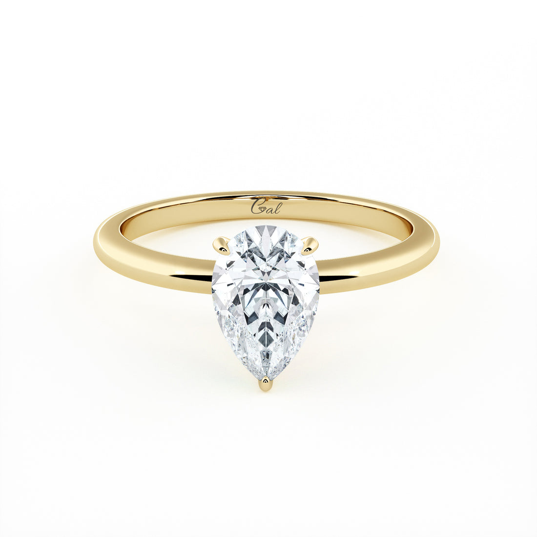 1.00 Carat Pear Shape Solitaire Engagement Ring