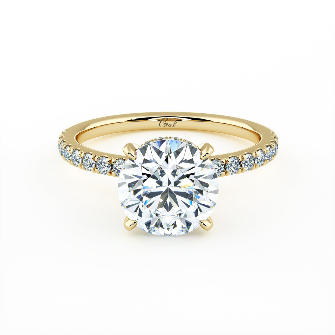 2.00 Carat Round Brilliant Micropavé Engagement Ring