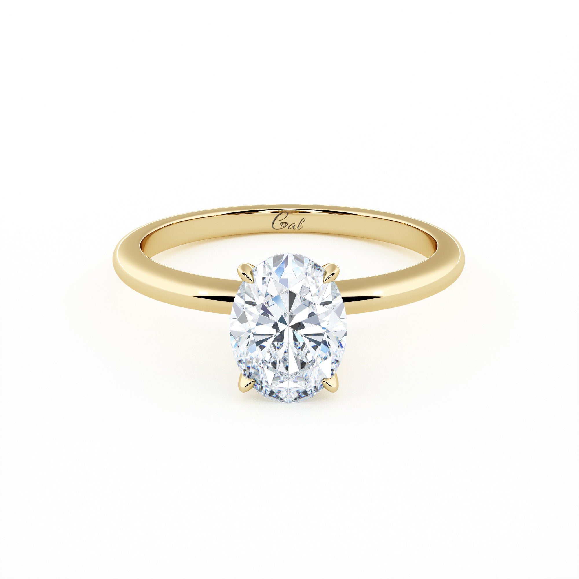 1.00 Carat Oval Shape Solitaire Engagement Ring