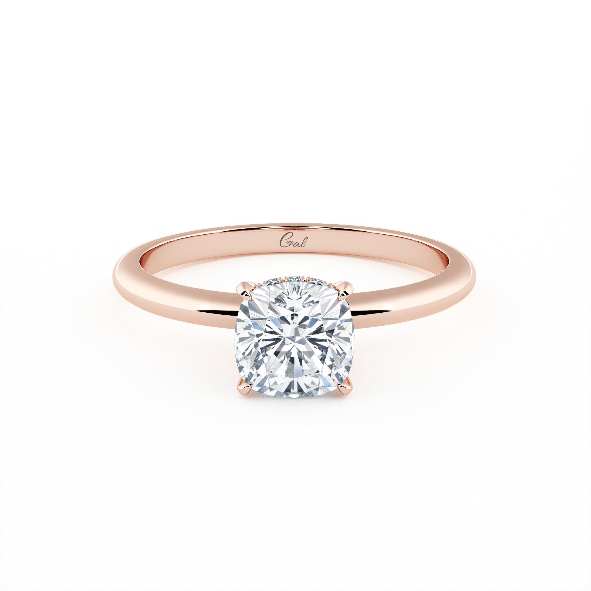 1.00 Carat Cushion Shape Solitaire Engagement Ring