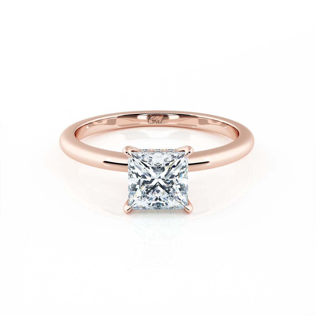 1.00 Carat Princess Shape Solitaire Engagement Ring