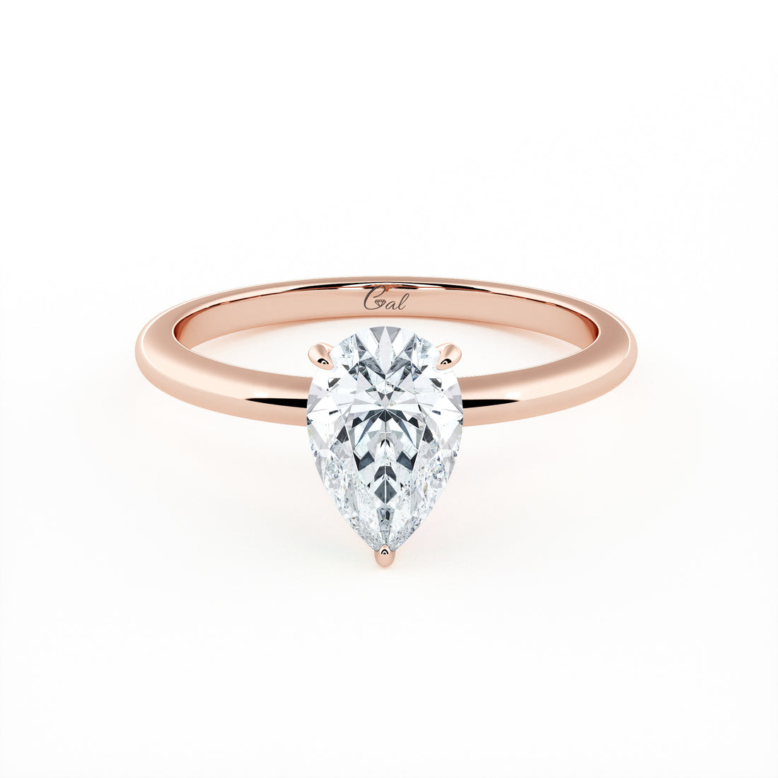 1.00 Carat Pear Shape Solitaire Engagement Ring