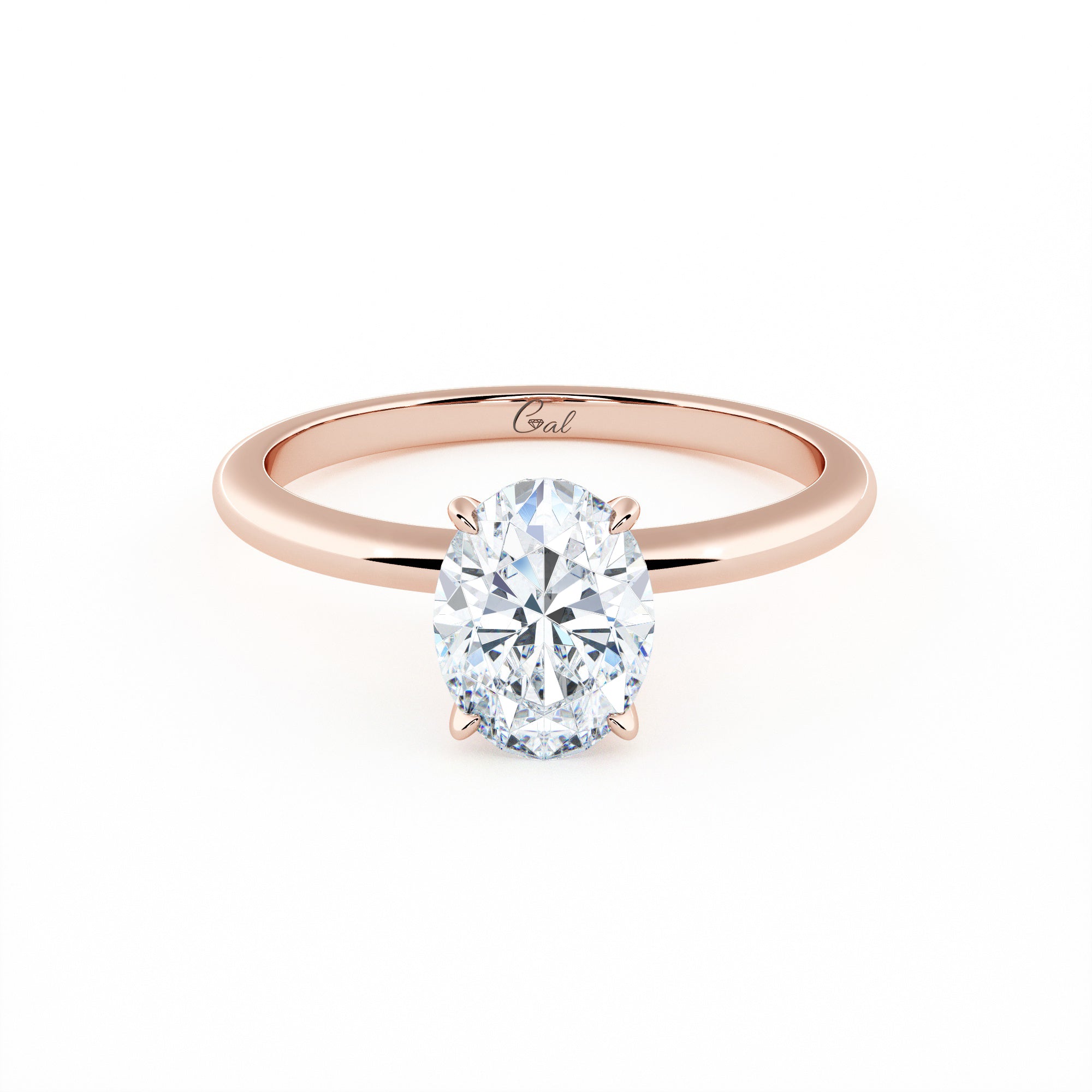 1.00 Carat Oval Shape Solitaire Engagement Ring