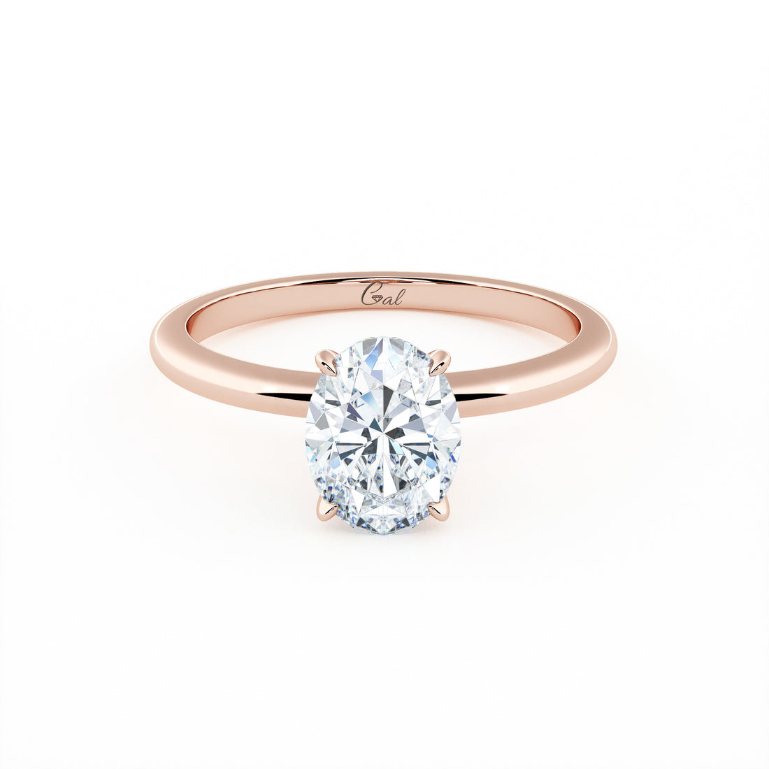 1.00 Carat Oval Shape Solitaire Engagement Ring