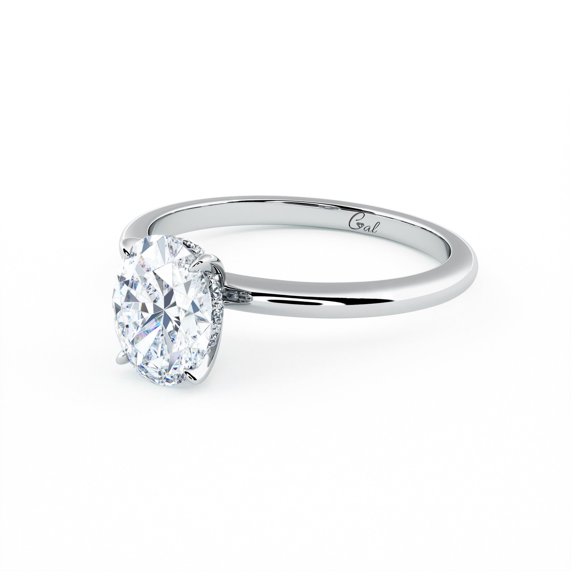 1.00 Carat Oval Shape Solitaire Engagement Ring