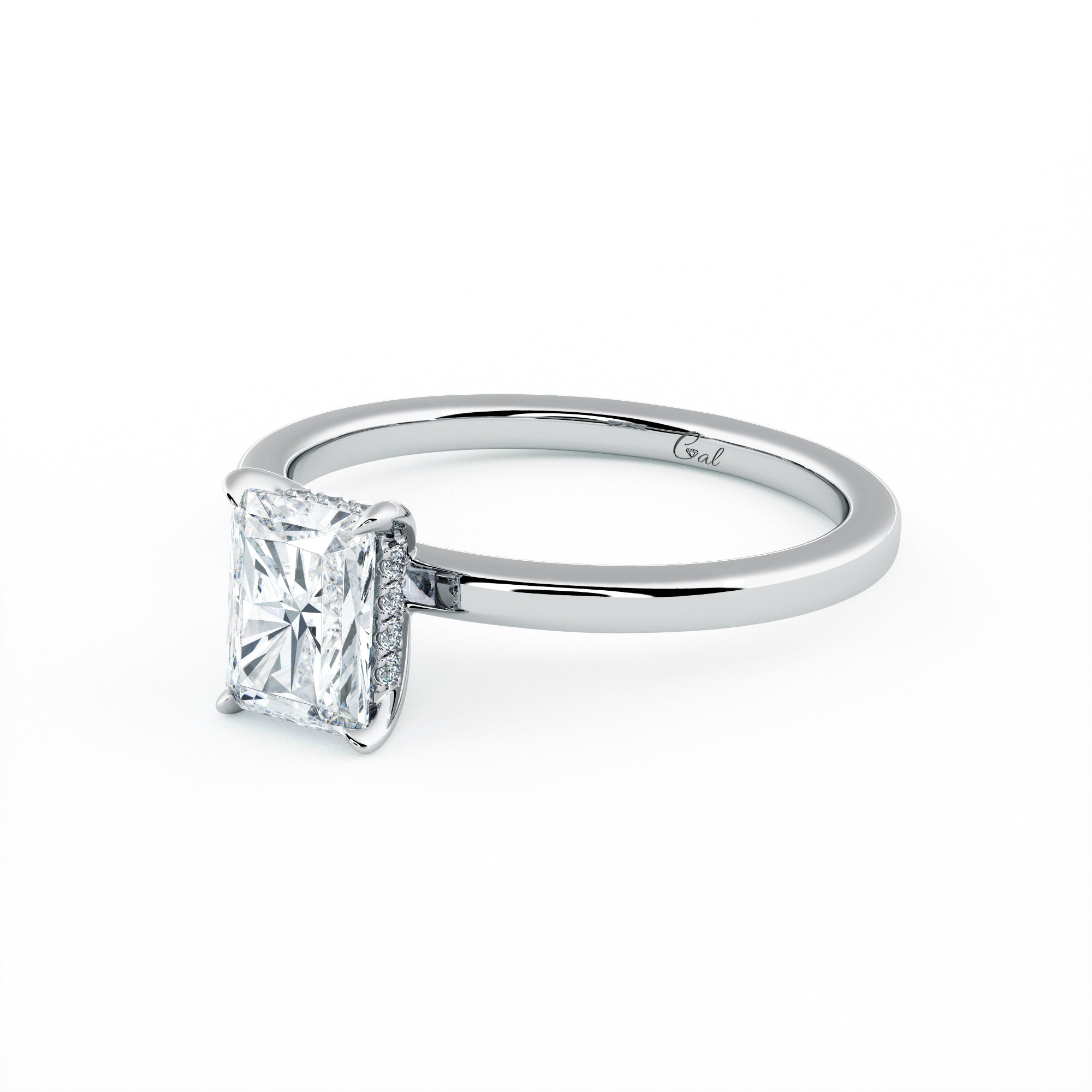 1.00 Carat Radiant Shape Solitaire Engagement Ring