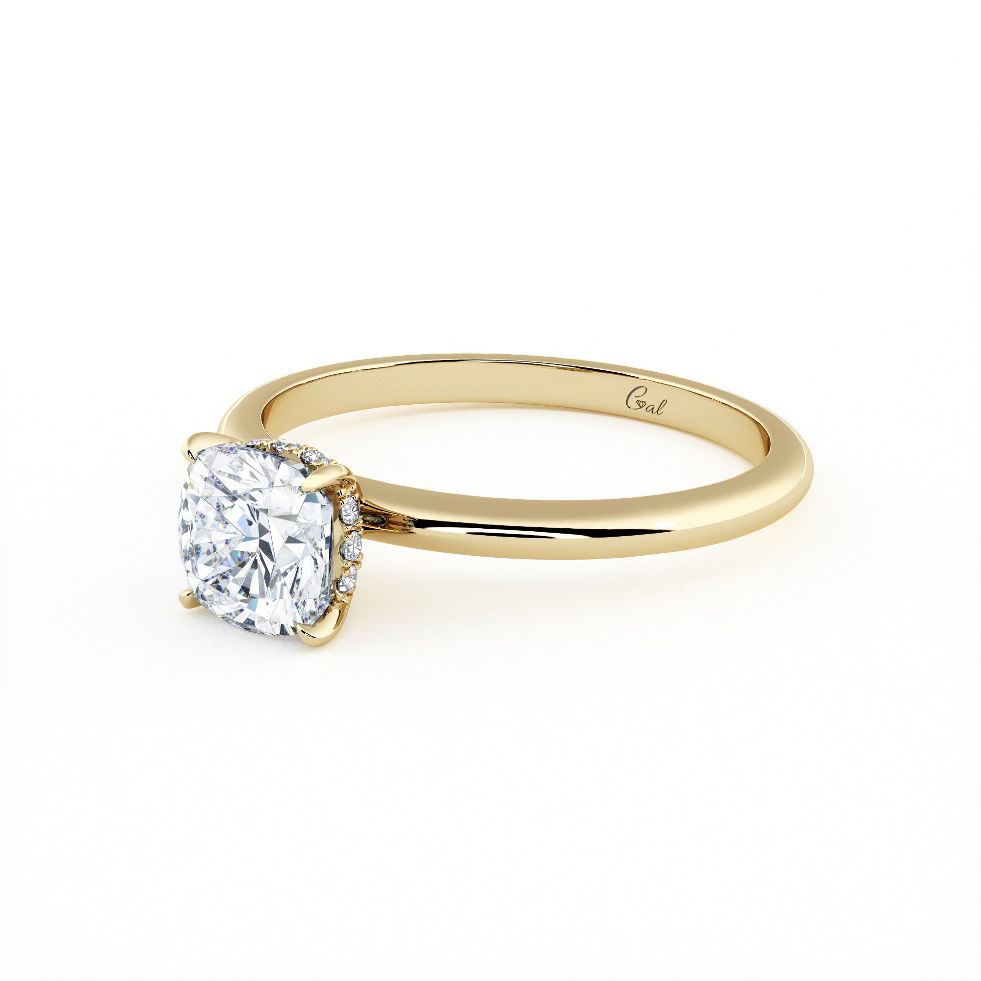 1.00 Carat Cushion Shape Solitaire Engagement Ring