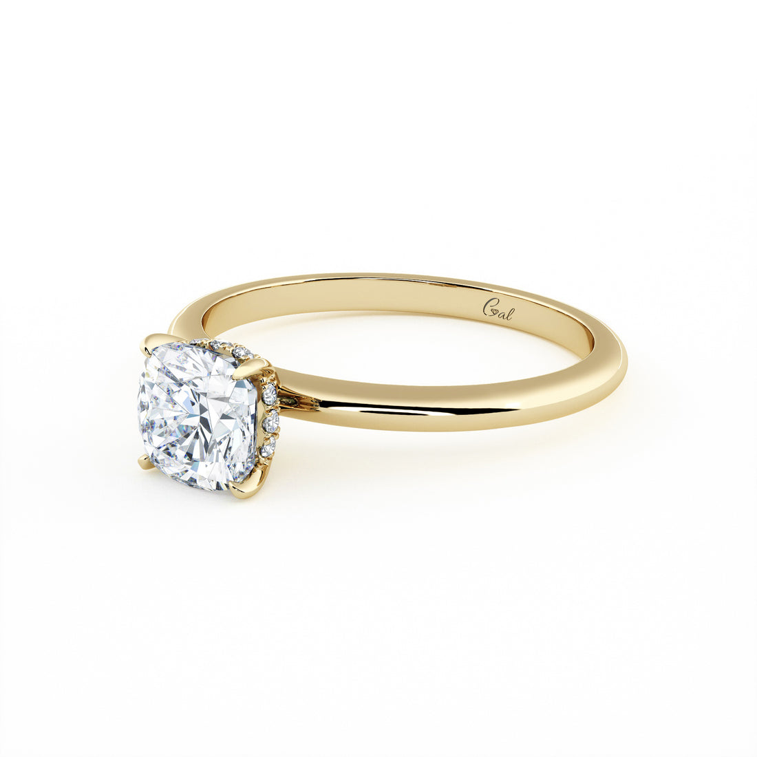 1.00 Carat Cushion Shape Solitaire Engagement Ring