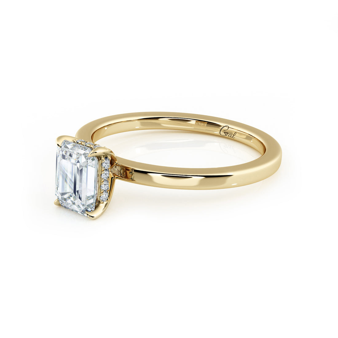 1.00 Carat Emerald Shape Solitaire Engagement Ring