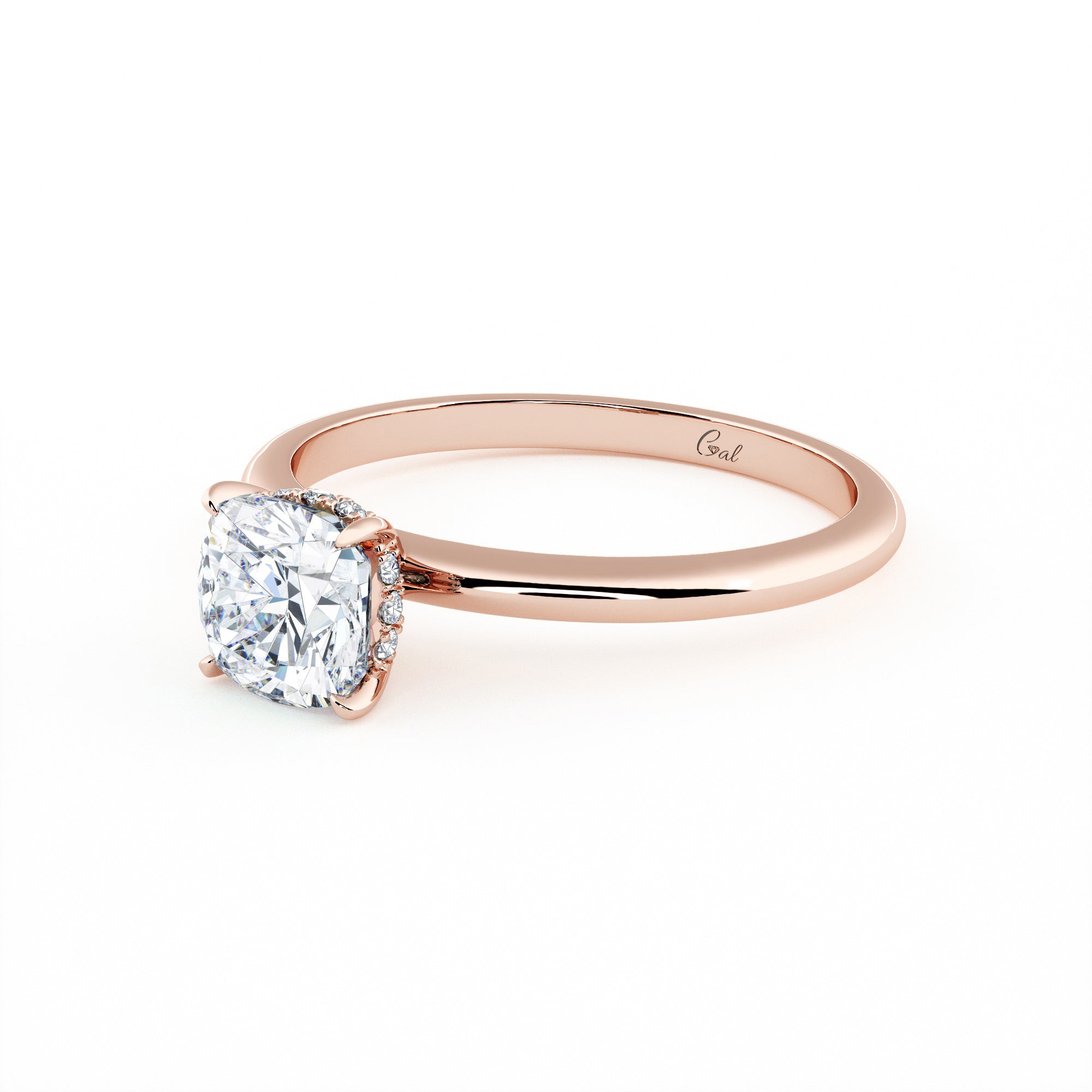 1.00 Carat Cushion Shape Solitaire Engagement Ring