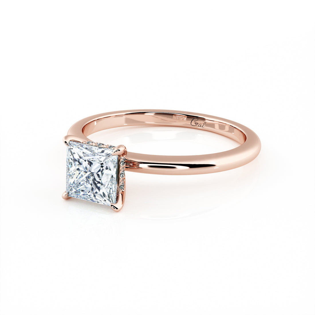 1.00 Carat Princess Shape Solitaire Engagement Ring