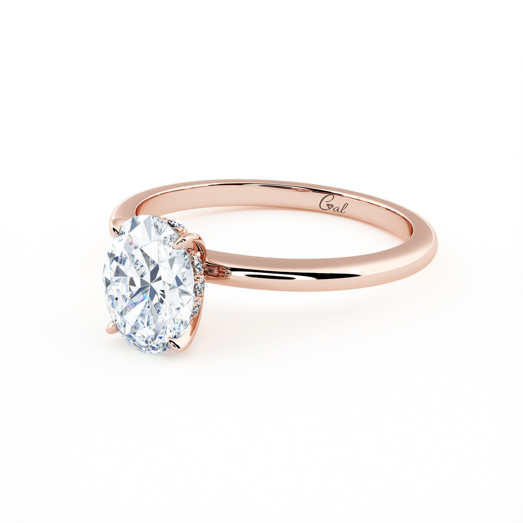 1.00 Carat Oval Shape Solitaire Engagement Ring