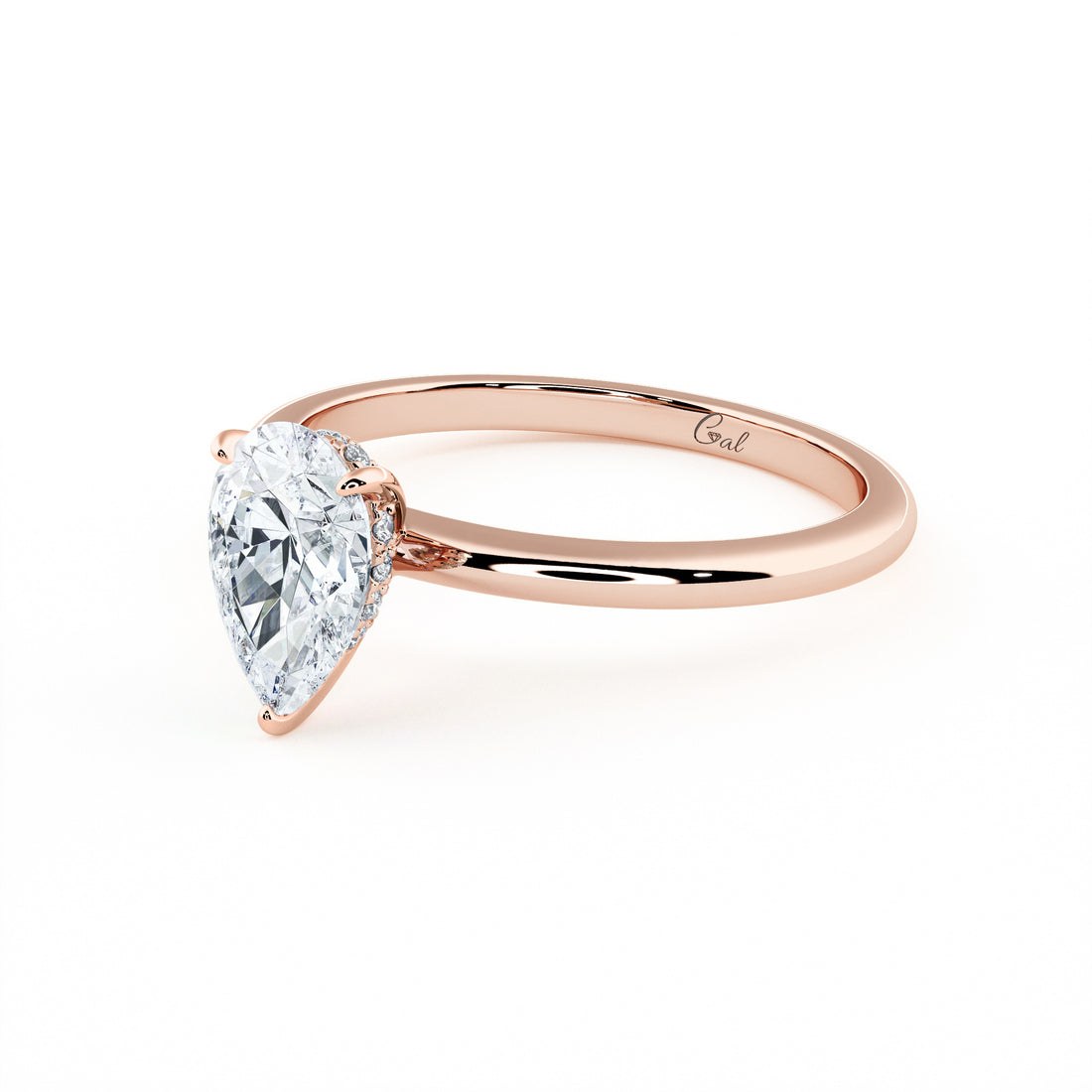1.00 Carat Pear Shape Solitaire Engagement Ring