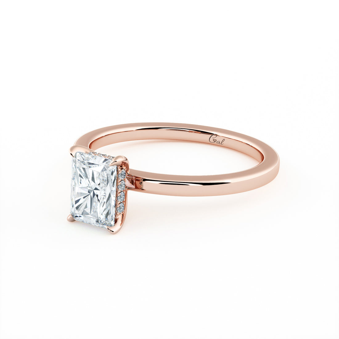 1.00 Carat Radiant Shape Solitaire Engagement Ring