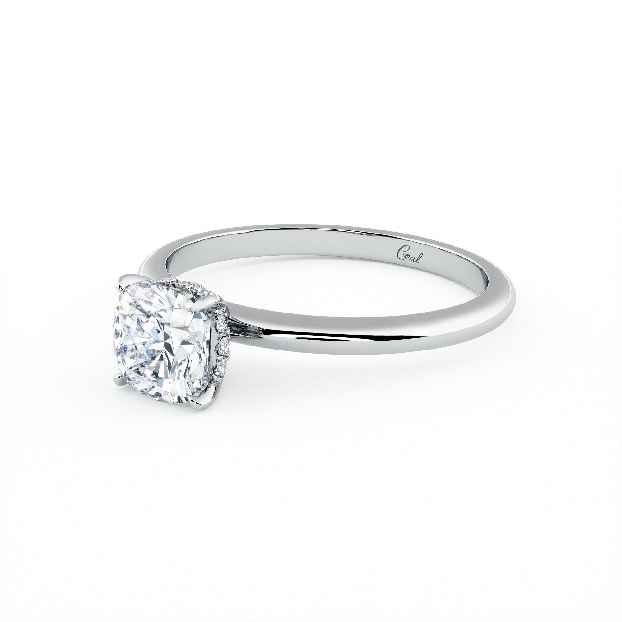 1.00 Carat Cushion Shape Solitaire Engagement Ring