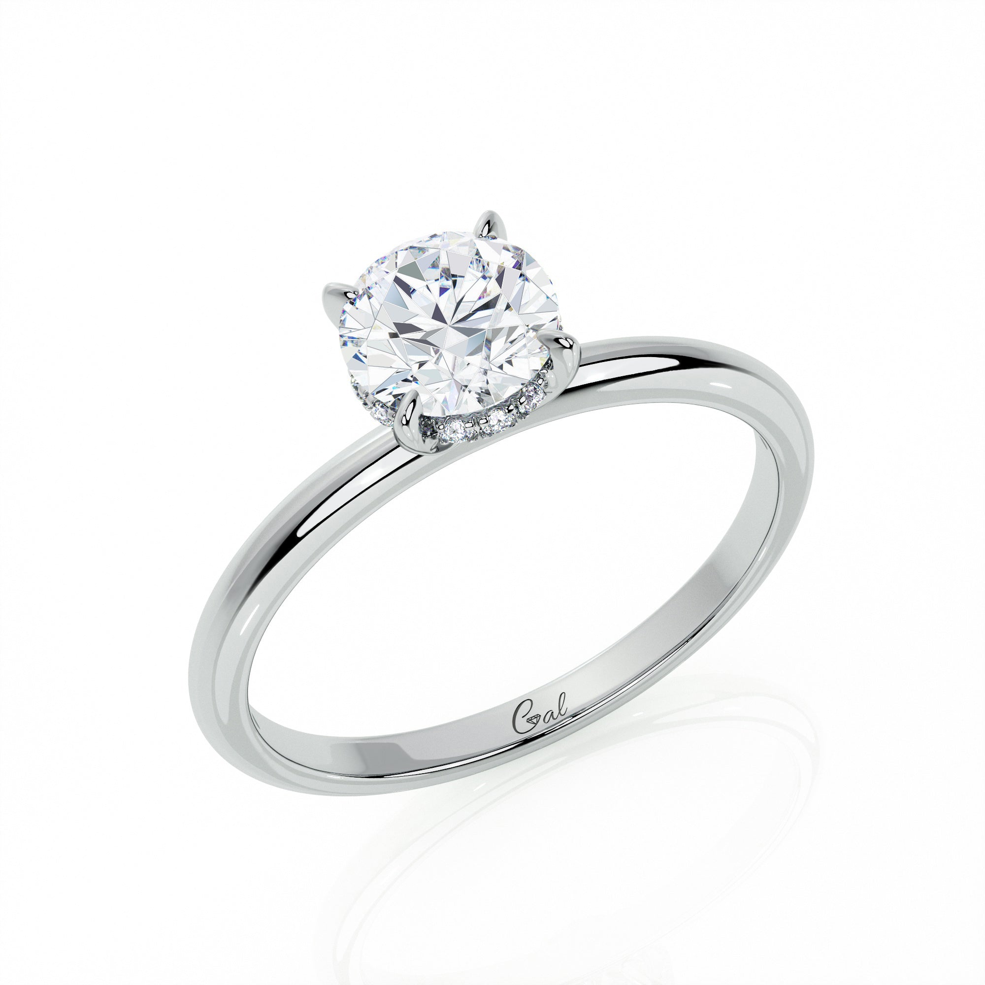 0.70 Carat Round Brilliant Solitaire Engagement Ring