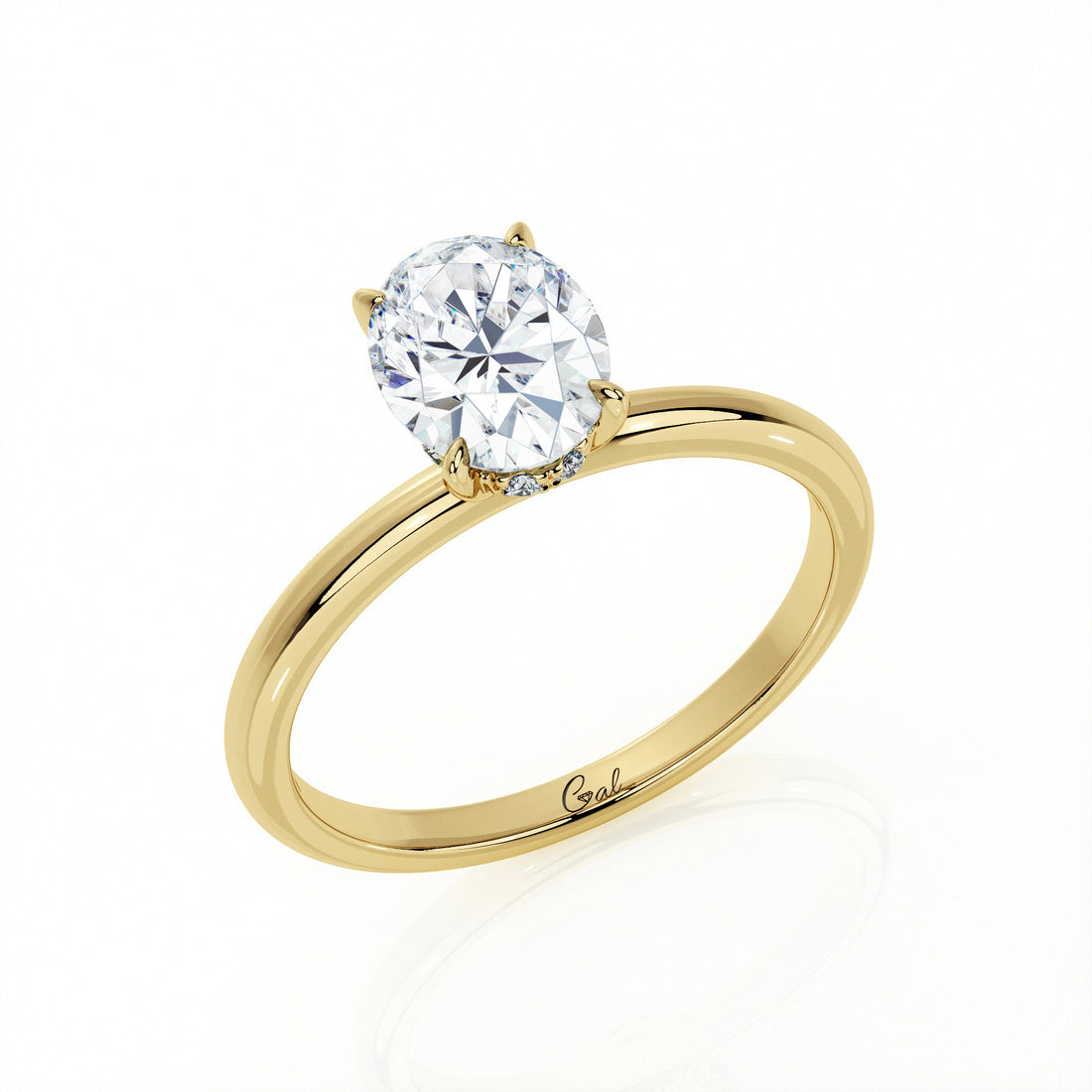 1.00 Carat Oval Shape Solitaire Engagement Ring