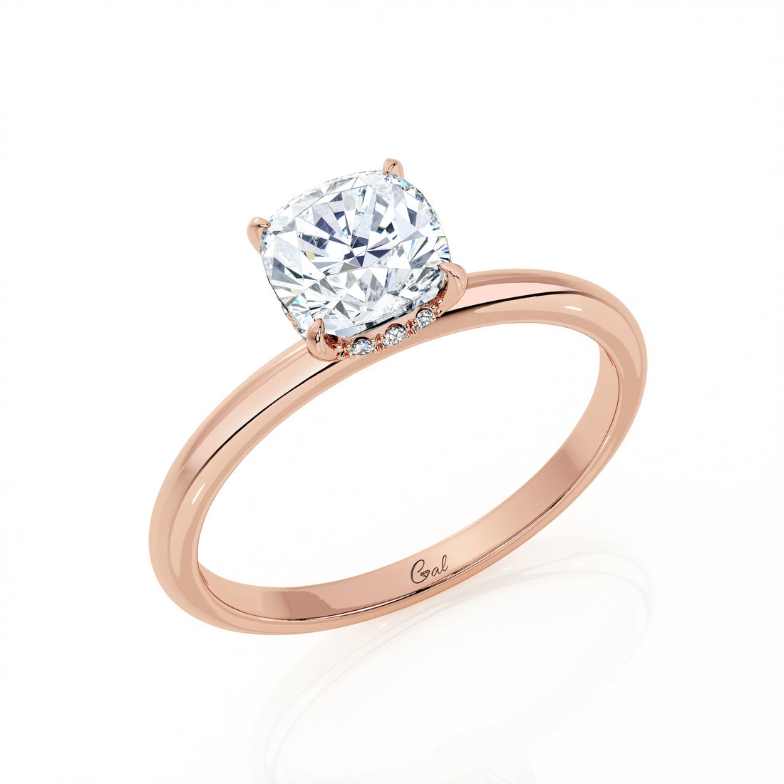 1.00 Carat Cushion Shape Solitaire Engagement Ring