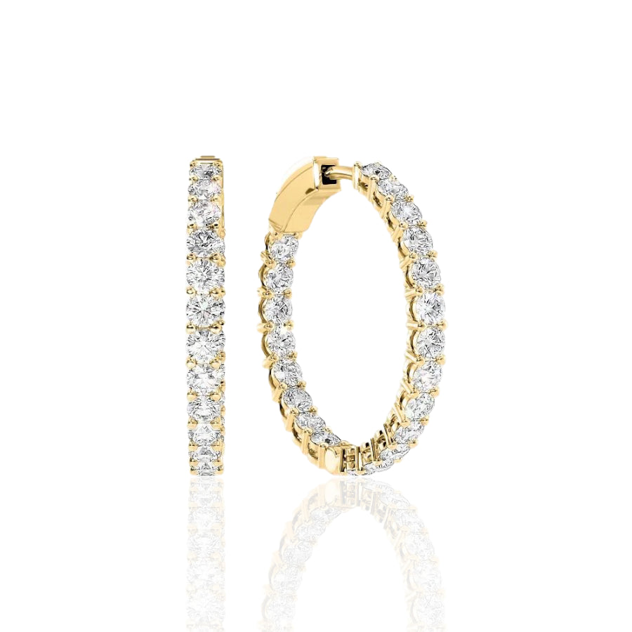 Inside Out Diamond Hoop Earrings
