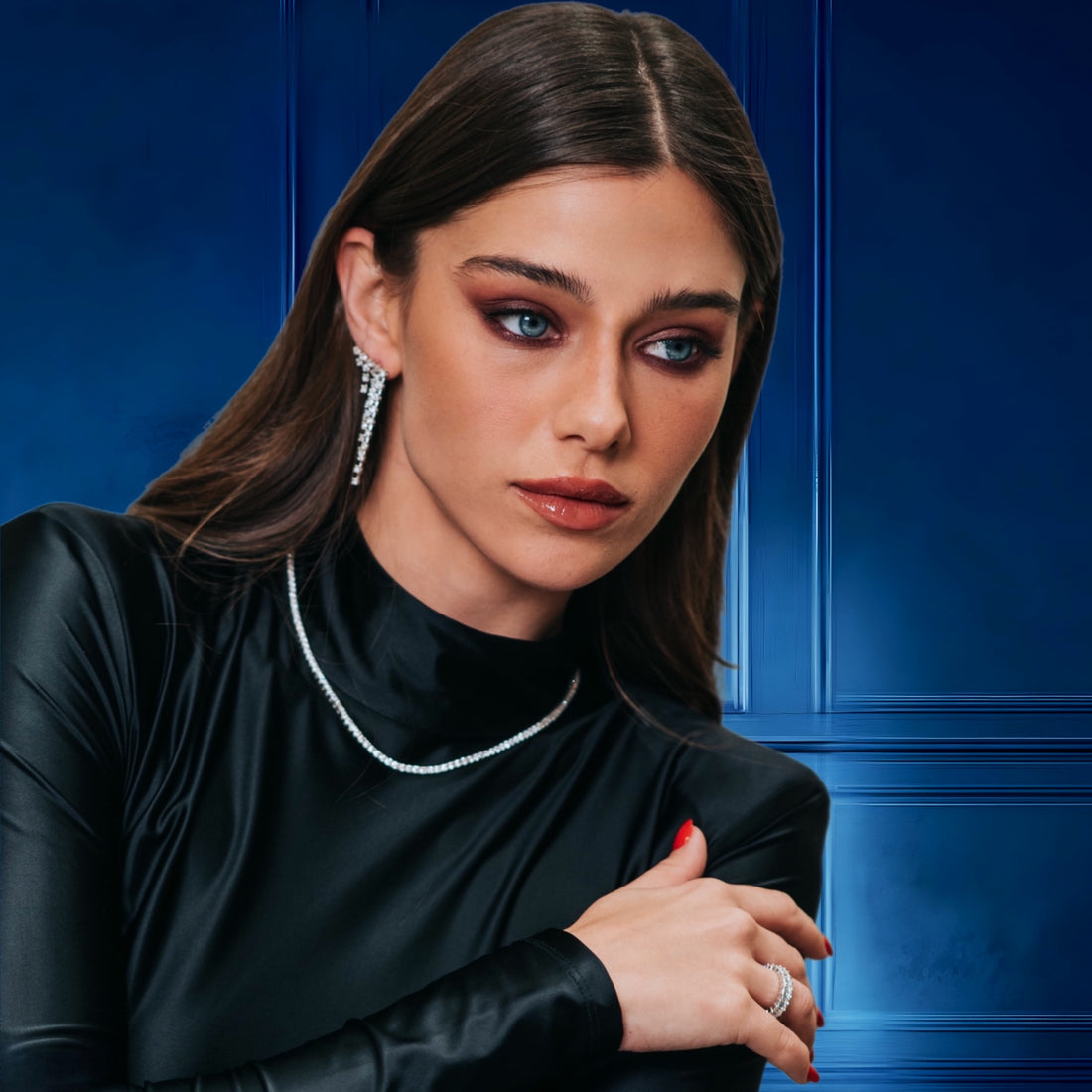 10.81 Carat Round Brilliant Riviera Diamond Necklace