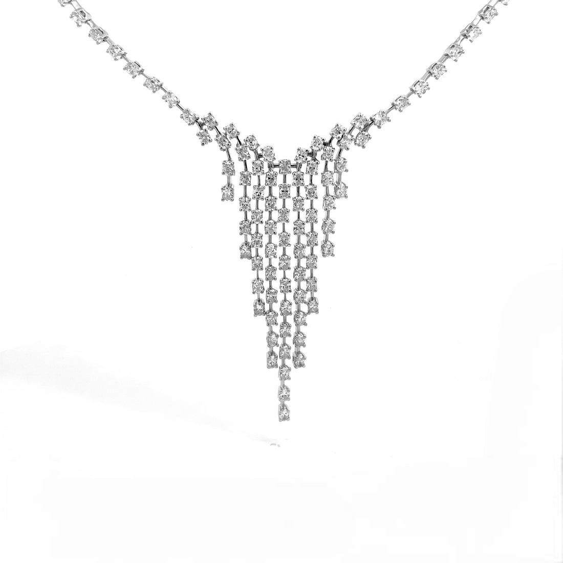 The Waterfall Oval Cut Necklace