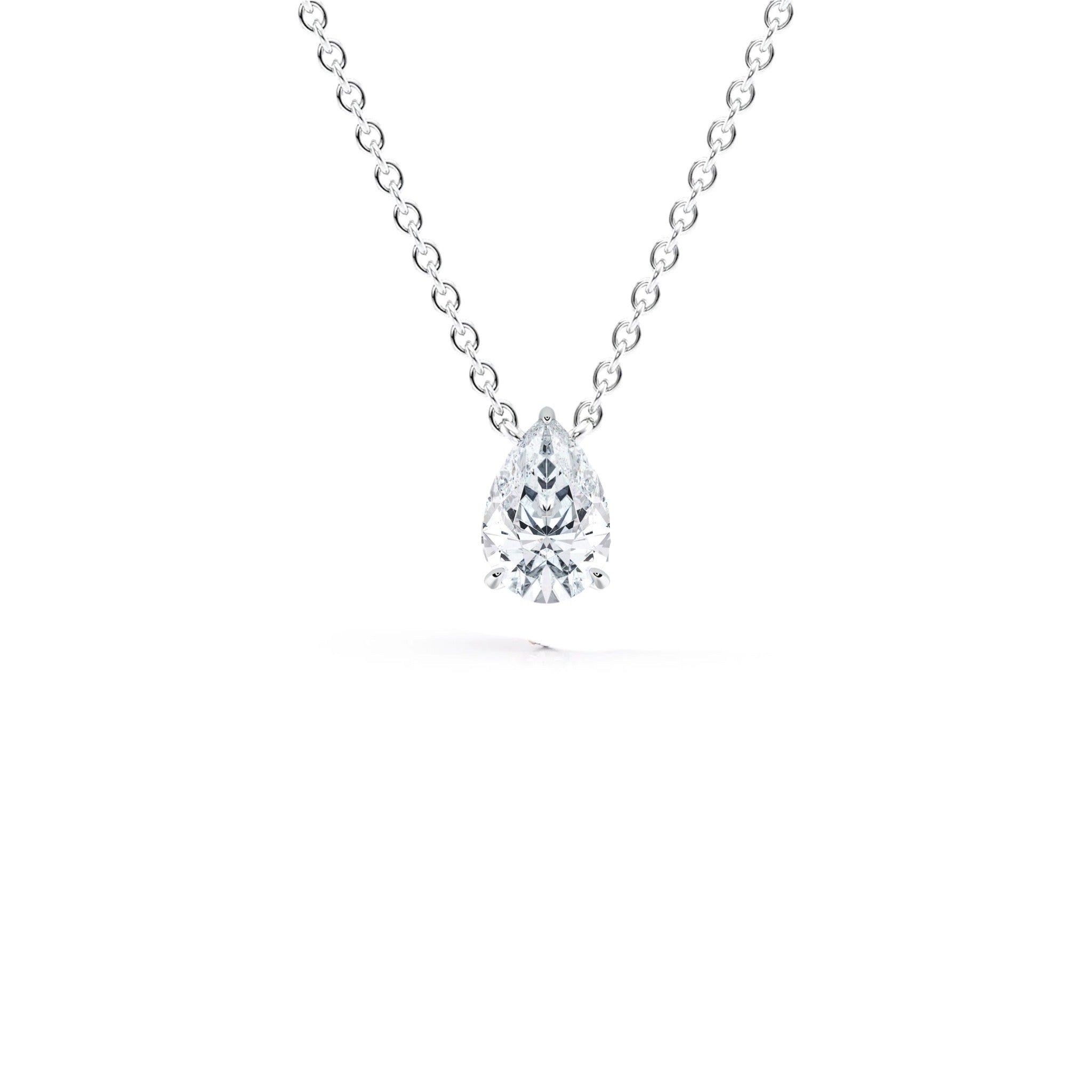 1.00 Carat Pear Shape Diamond Solitaire Pendant