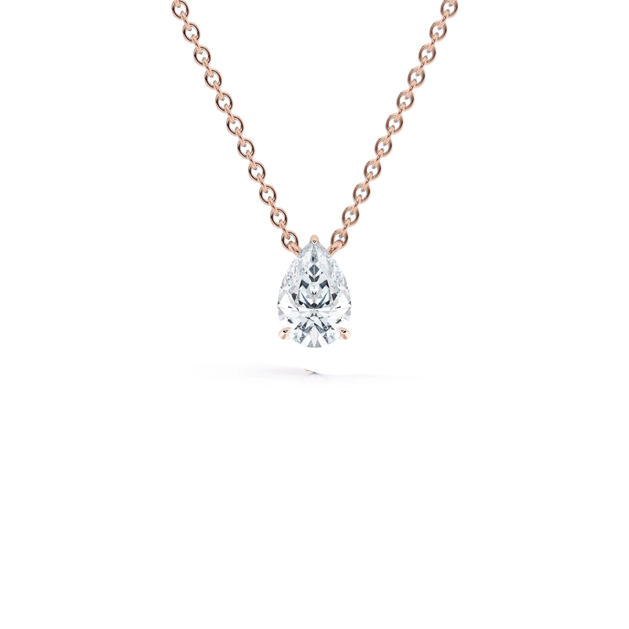 1.00 Carat Pear Shape Diamond Solitaire Pendant