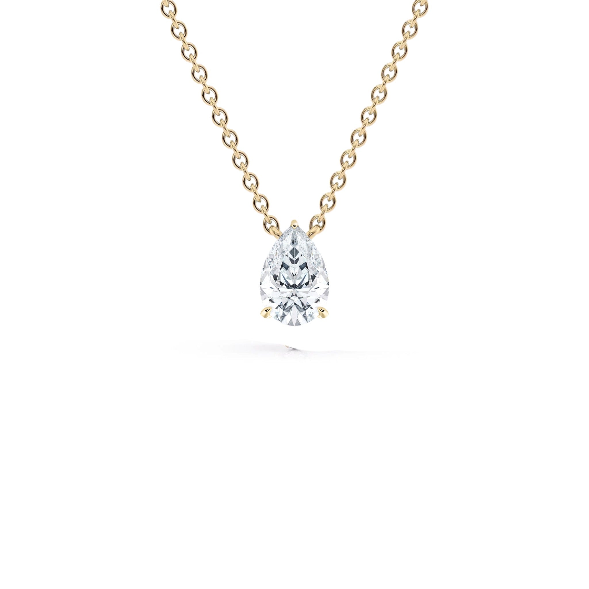 1.00 Carat Pear Shape Diamond Solitaire Pendant
