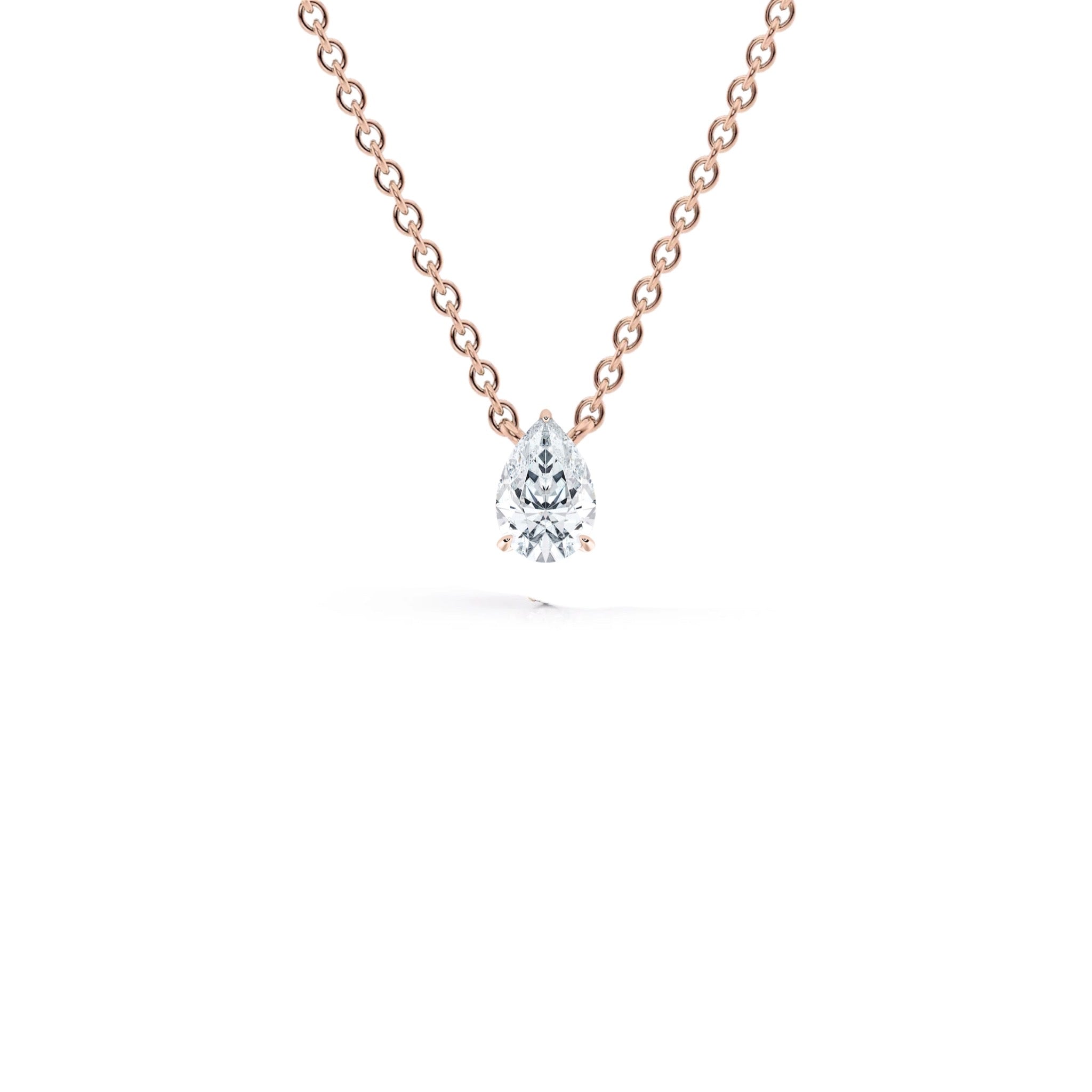 0.50 Carat Pear Shape Diamond Solitaire Pendant