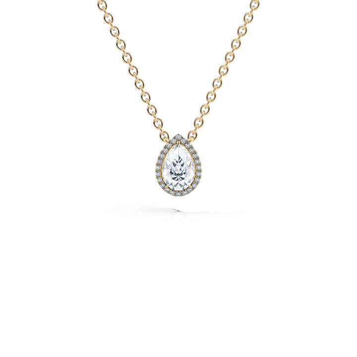 0.50 Carat Pear Shape Diamond Micropavé Pendant