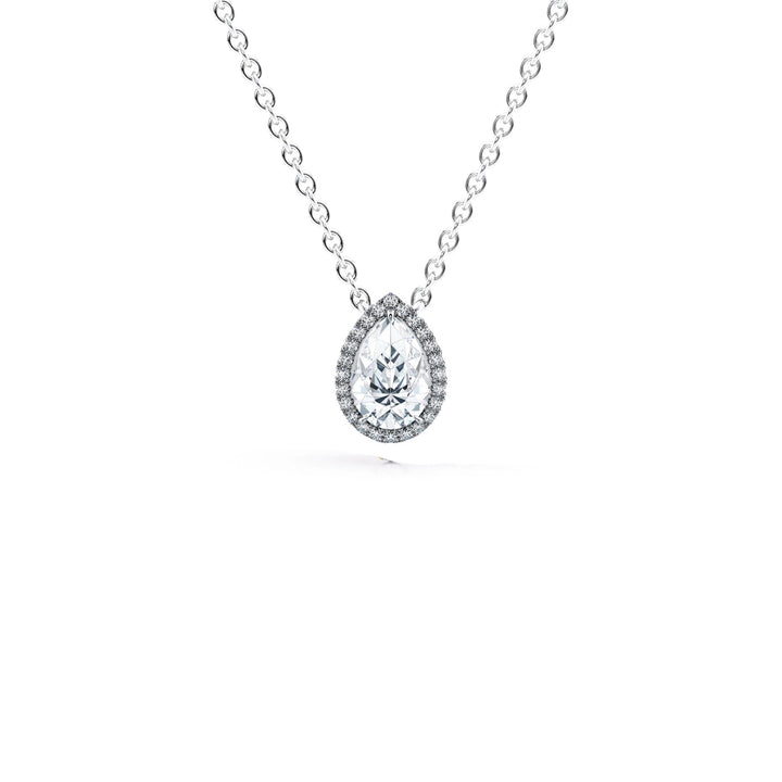 0.70 Carat Pear Shape Diamond Micropavé Pendant
