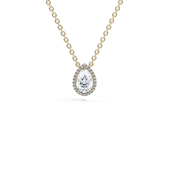 0.70 Carat Pear Shape Diamond Micropavé Pendant
