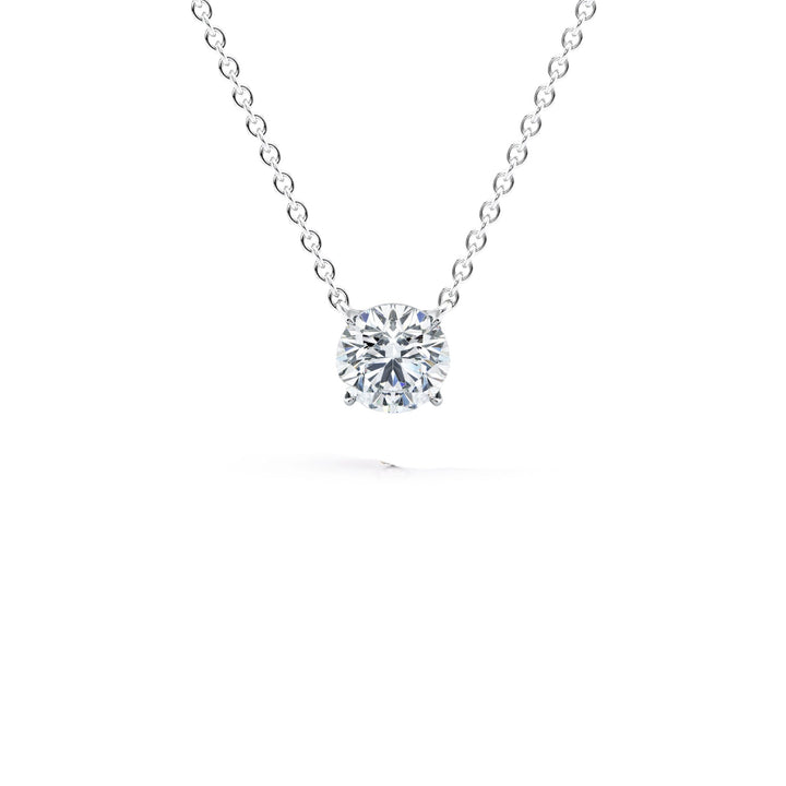1.00 Carat Round Brilliant Diamond Solitaire Pendant