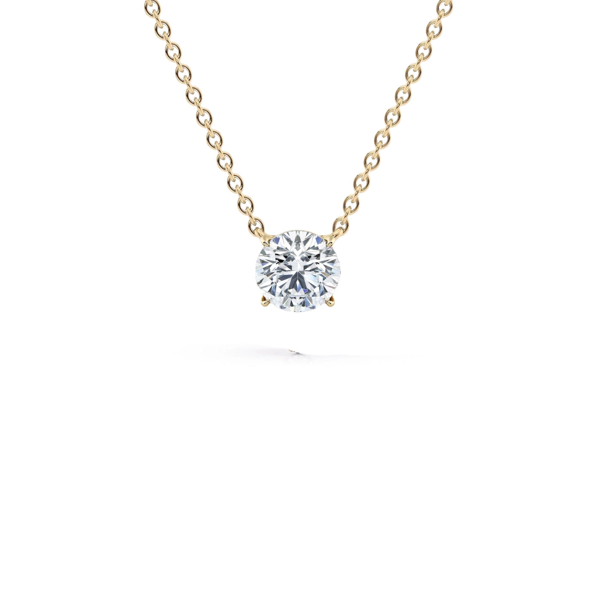 1.00 Carat Round Brilliant Diamond Solitaire Pendant