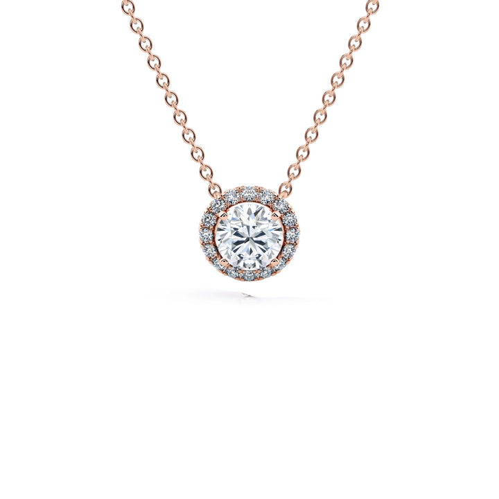 1.00 Carat Round Brilliant Diamond Micropavé Pendant