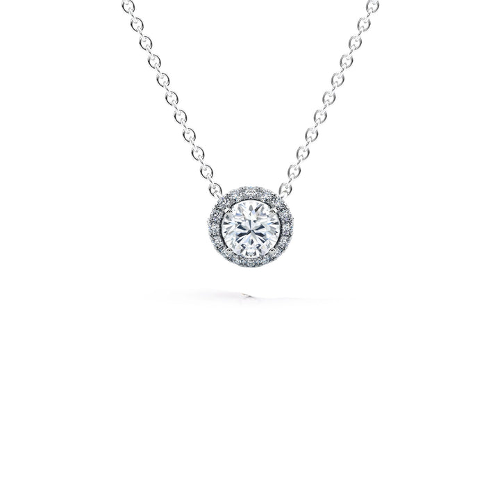 0.70 Carat Round Brilliant Diamond Micropavé Pendant