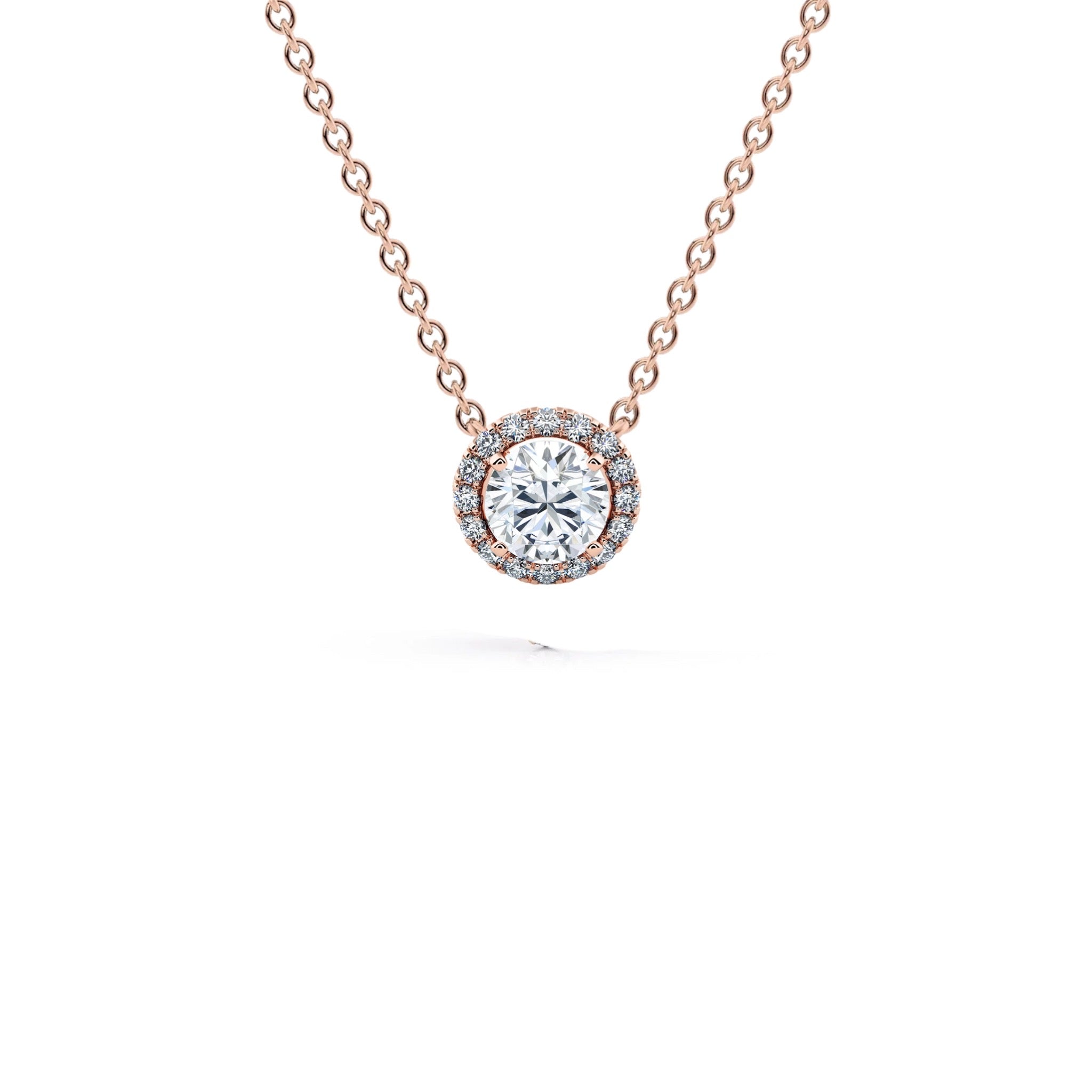 0.70 Carat Round Brilliant Diamond Micropavé Pendant