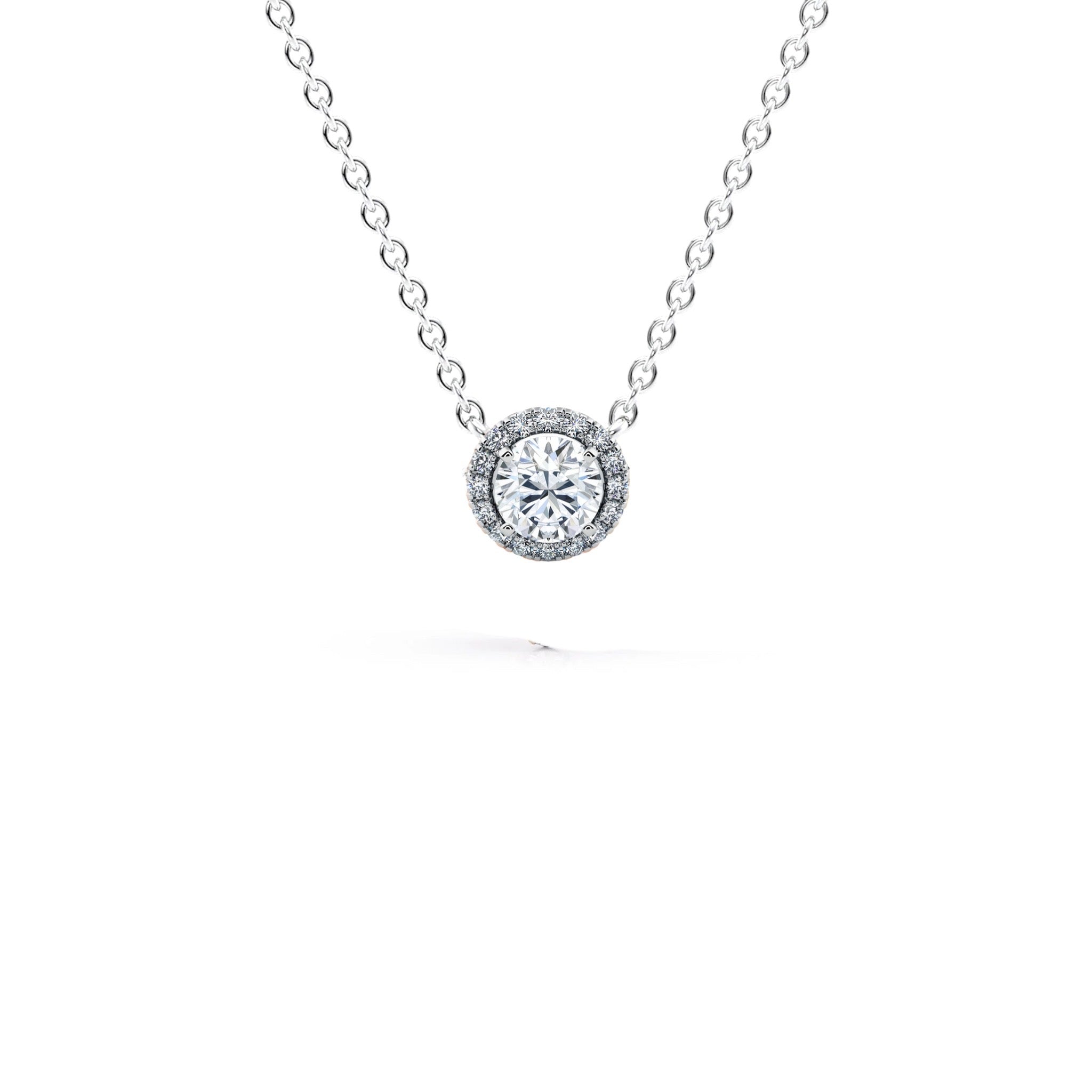 0.50 CTW Round Brilliant Diamond Micropavé Pendant