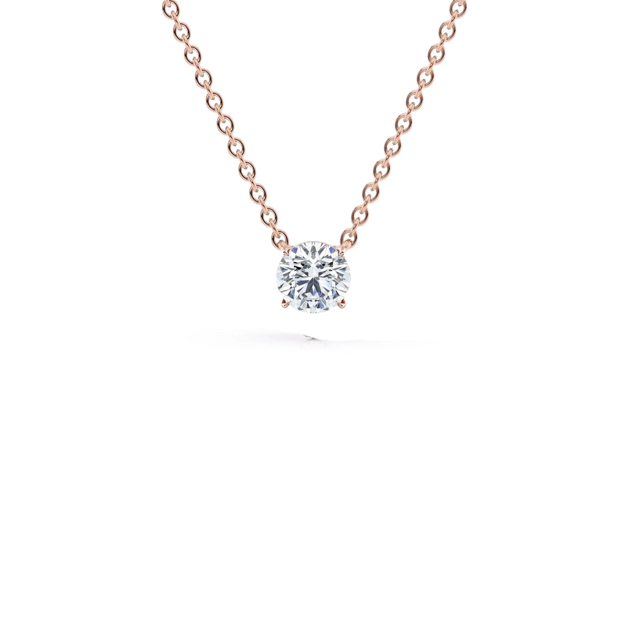0.70 Carat Round Brilliant Diamond Solitaire Pendant