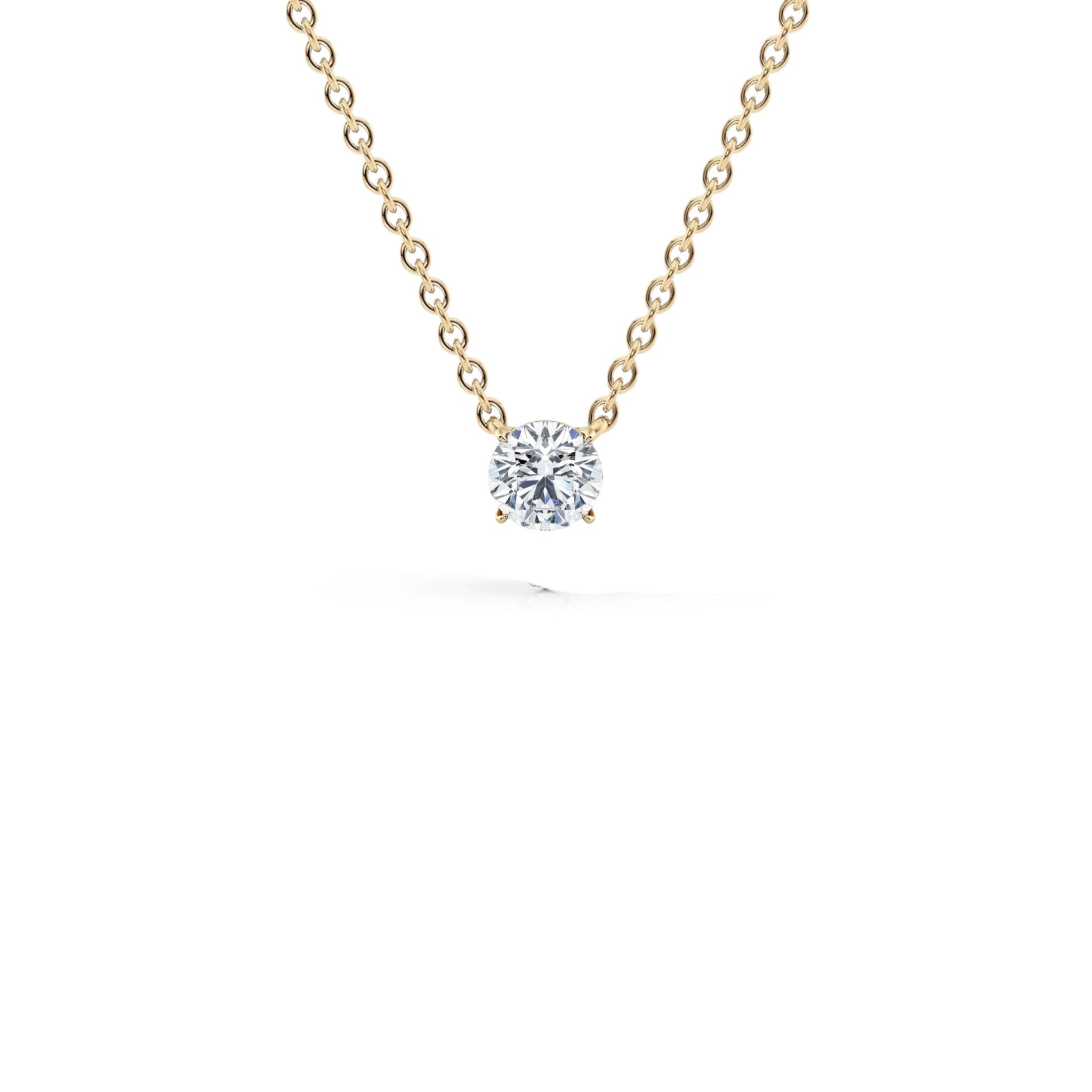 0.50 Carat Round Brilliant Diamond Solitaire Pendant