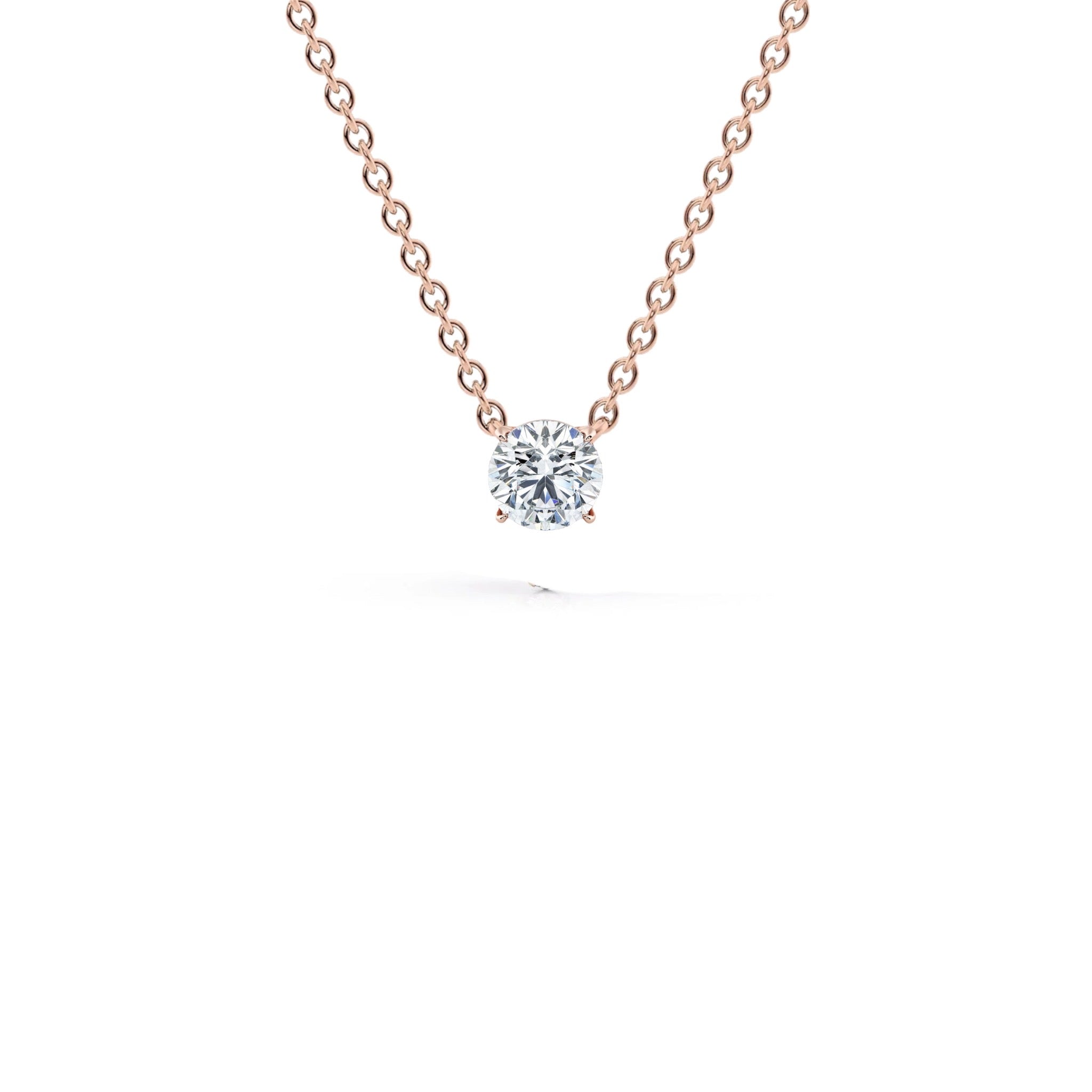 0.50 Carat Round Brilliant Diamond Solitaire Pendant