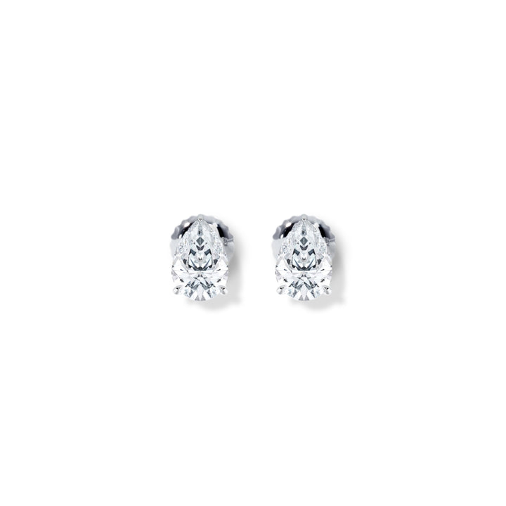 2.00CTW Pear Shape Diamond Stud Earrings